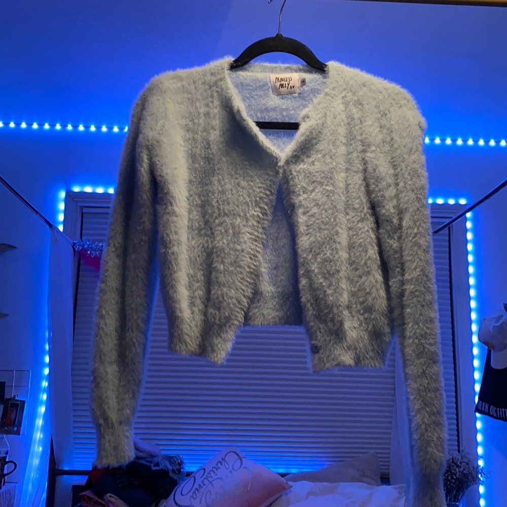 Fuzzy princess Polly sweater